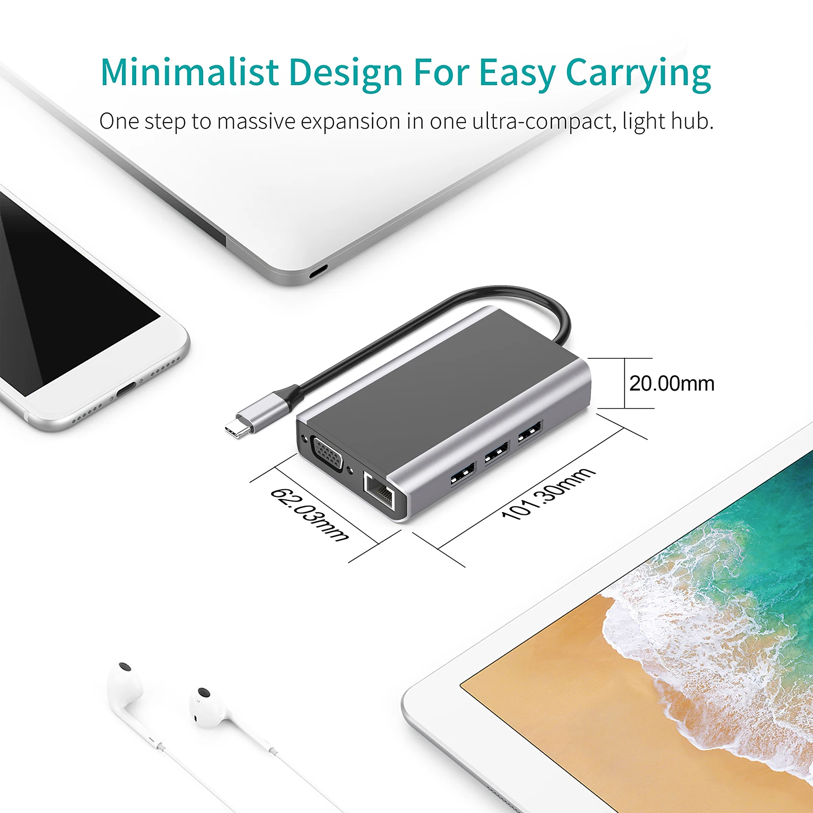 

9 In 1 PD Type C HUB USB C HUB 3.0 To HDMI-Compatible RJ45 SD Reader Charging For MacBook Pro Dock Station Splitter HUB Network