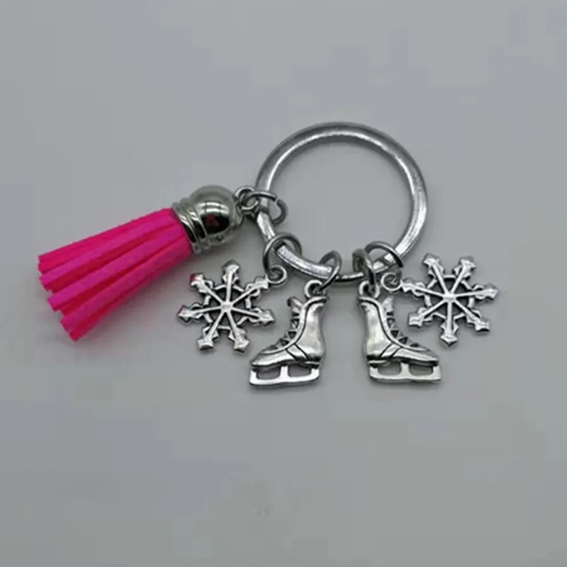 Новинка ретро антикварные коньки с кисточками снежинка подвеска брелок для