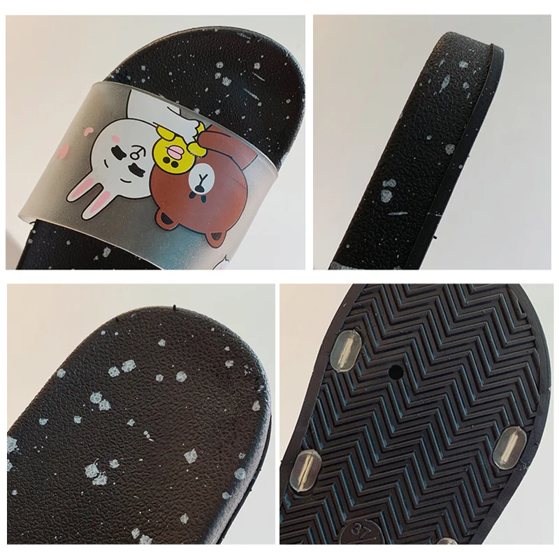 

Cartoon Women's Slippers Summer Ladies Casual Beach Flip Flops Non-slip Home Bathroom Slippers Student Soft Bottom Sandals Shoes