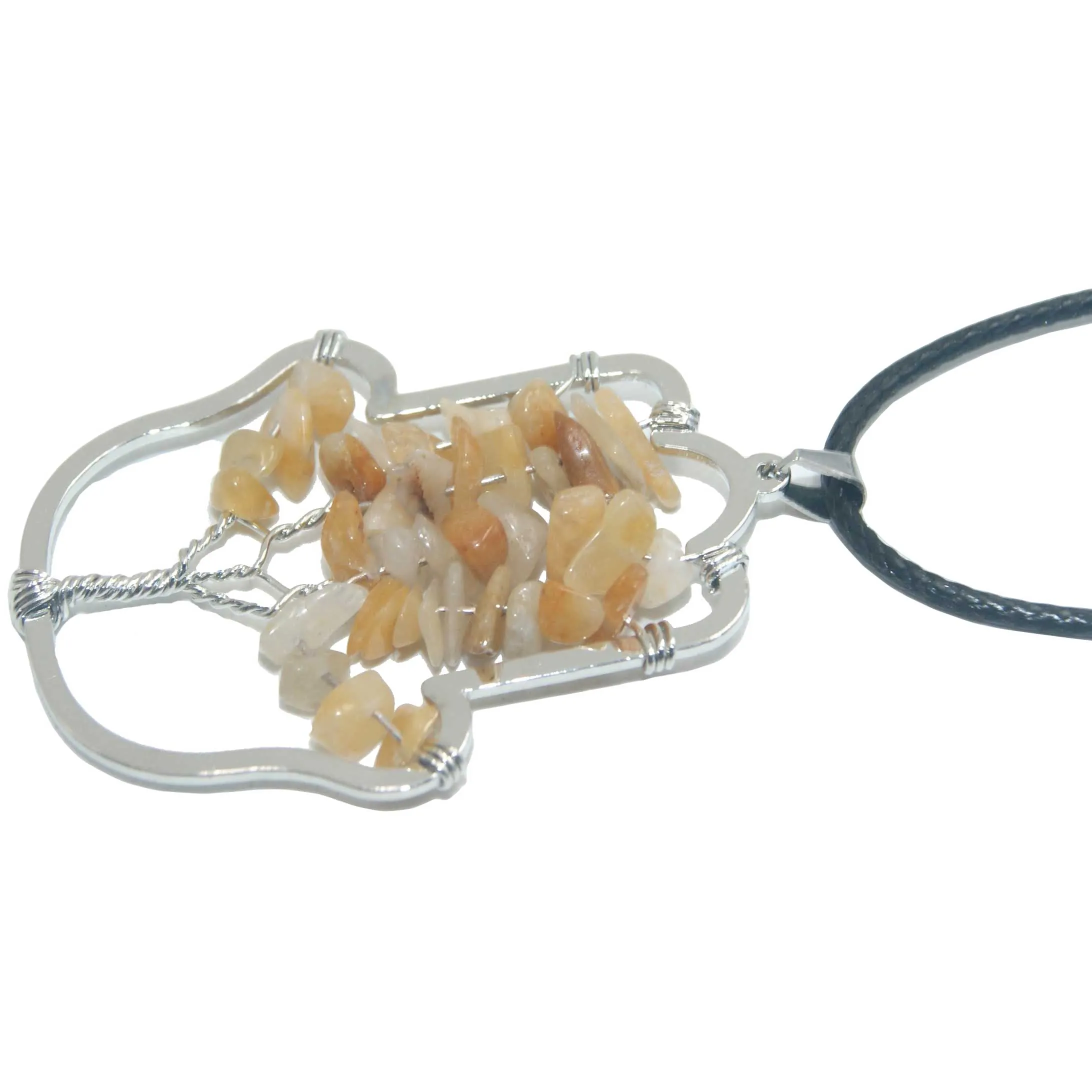 7 Чакра Древо Жизни Кулон серебряный кристалл натуральный камень аметисты