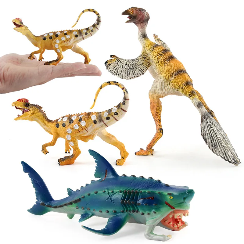 

NEW Dinosaur Toys Biological Educational Plastic Simulated Double Crowned Dragon Monster Dinosaur Model Kids Toy Gift For Boys