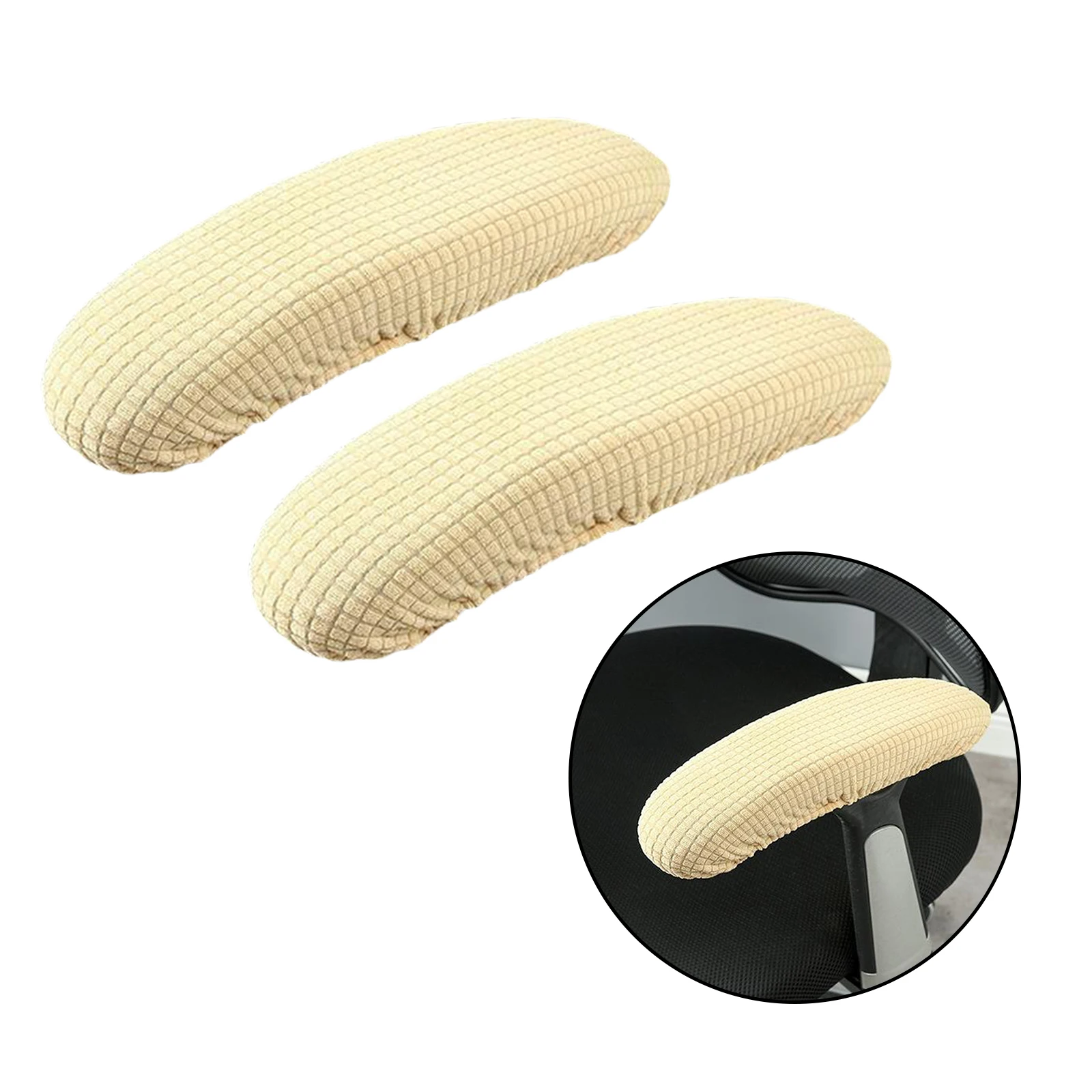 

2pcs Chair Armrest Covers For Home Office Chairs For Elbow Polyester Armrest Slip Proof Sleeve Chair Arms Cover