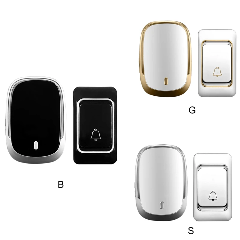 Wireless Doorbell DC Battery Control Button 200M Remote LED Light for Home Call Bell | Обустройство дома