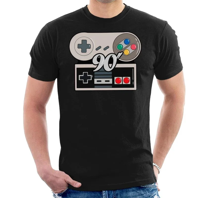 Новая забавная Мужская футболка с принтом NES SNES 90s Gamer женская |