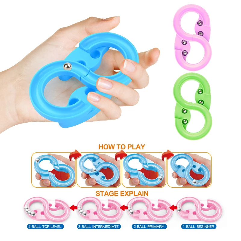 2PCS Creative Children's Palm Mini Track Ball Educational Toy Hand TrainingToys√ 