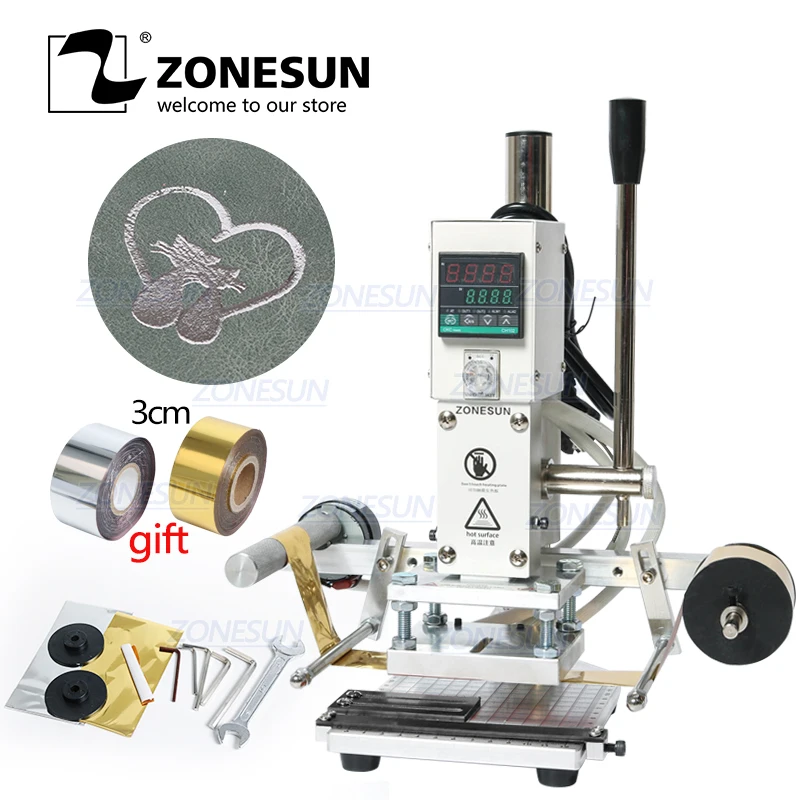 ZONESUN ZS 90A автоматическая машина для горячего тиснения фольгой личность кожаный