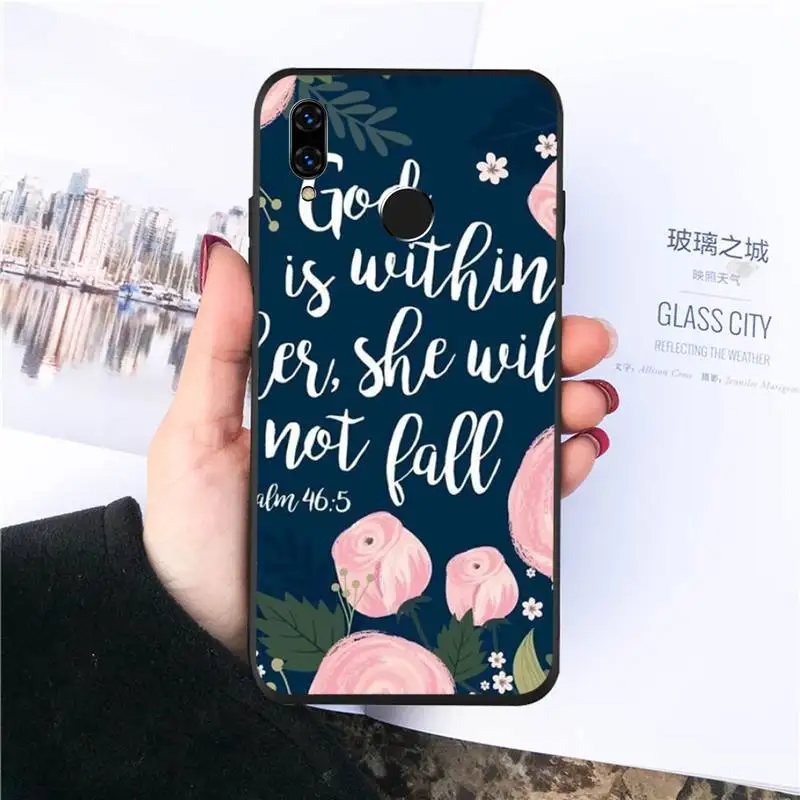 

Bible flower letter pattern Phone Cases For Huawei honor Mate P 10 20 30 40 Pro 10i 9 10 20 8 x Lite funda coque