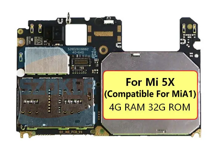 1 шт. для Xiaomi mi A1 5X M5X mi 5 X материнская плата используется в оригинале с многоязычной Европейской 32 Гб 64 Гб rom материнская плата логическая плата