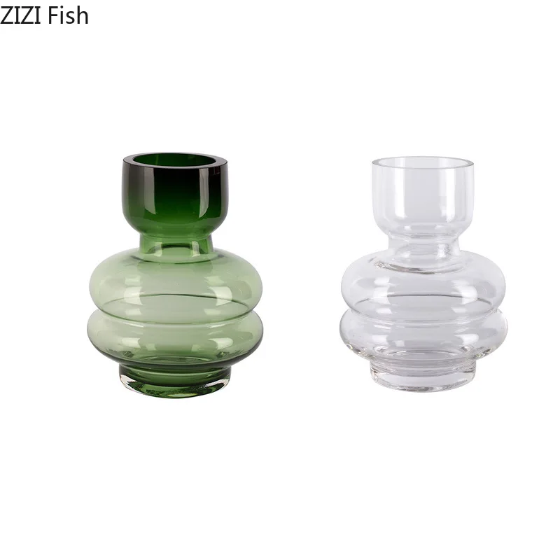 Минималистичная прозрачная стеклянная ваза на спирали цветочные горшки для