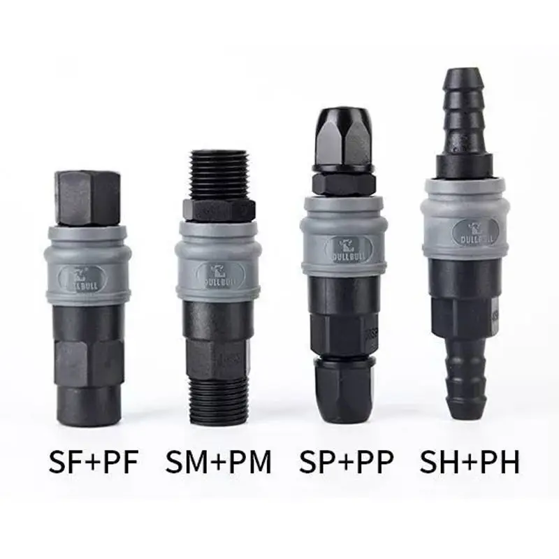 

Air Compressor Air Pump Fitting Plastic Steel Quick Coupling PU Trachea Round Tee Two-way Male Female Pneumatic Tool Connector