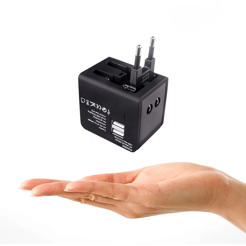 Universal Travel Adaptor 2.1A Dual USB Plug Multifunction Conversion Smart Streaming Converter All In One | Электроника
