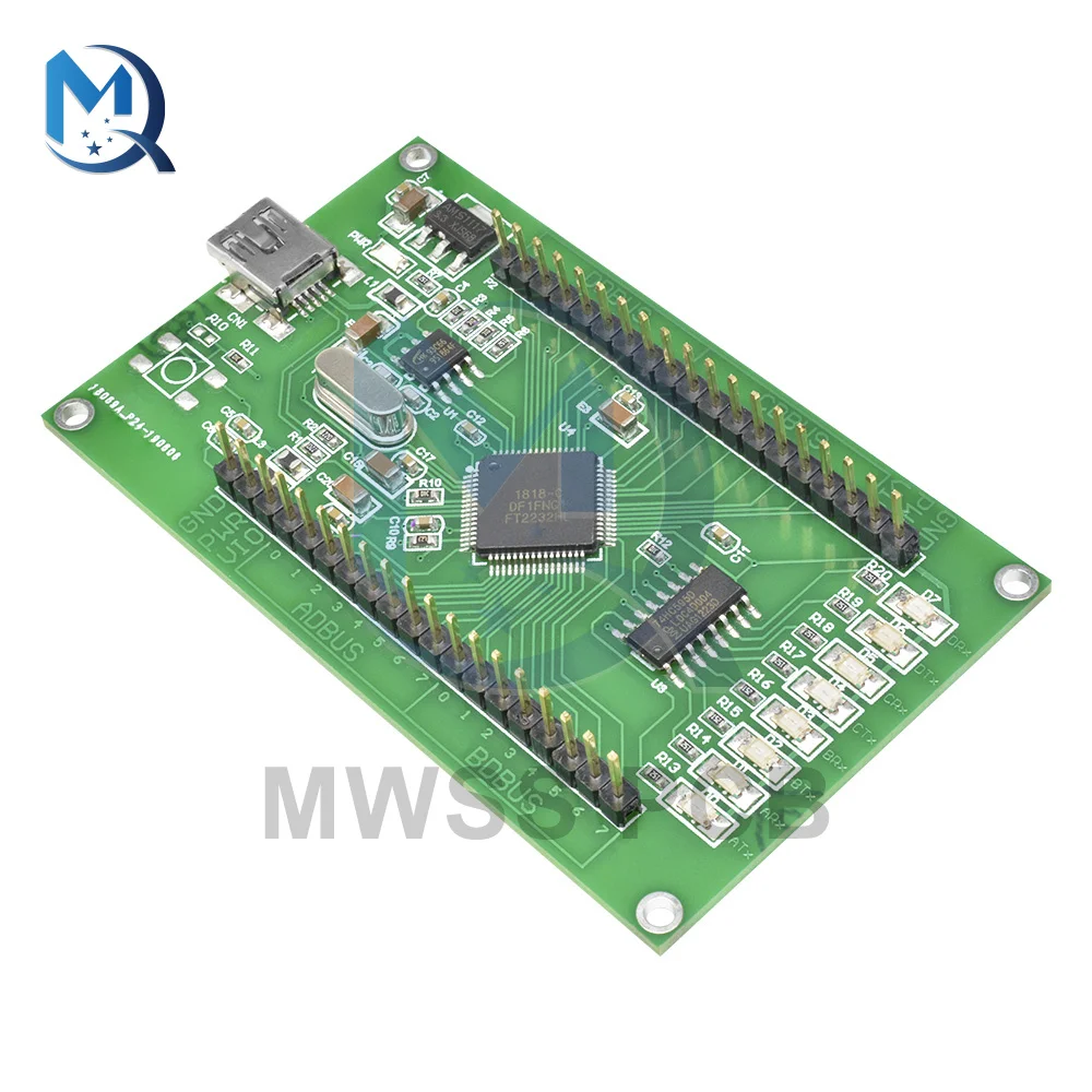 

Макетная плата FT2232HL с USB на SPI, инструменты с двумя последовательными портами, высокоскоростная FT2232HL, обучающая плата, основная плата