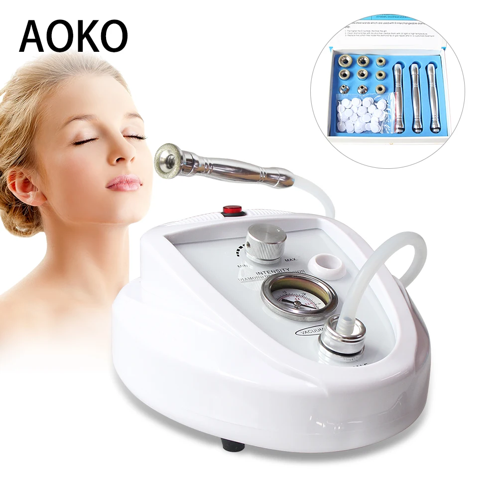 AOKO  New Mini Portable Diamond Dermabrasion Microdermabrasion Machine Skin Exfoliato Anti Wrinkle Device Blackhead Remover