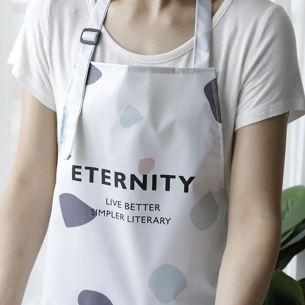 

Nordic Waterproof Cooking Bib Apron With Pocket Sleeveless Kitchen Restaurant Adult Apron Coffee Shop Florist Working Apron