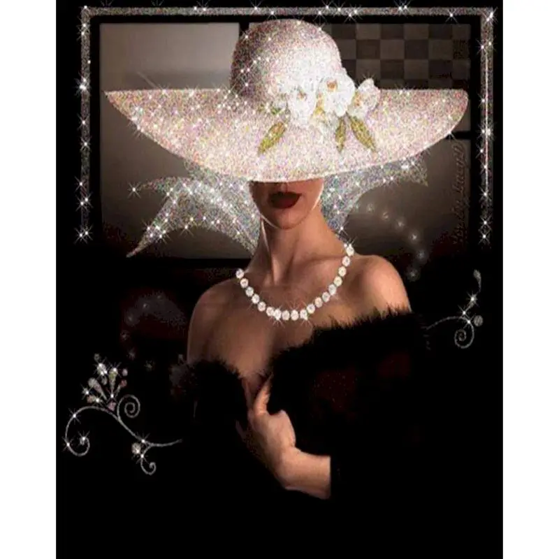 

Алмазная картина 5D "Леди", 50 Х70 см, портрет, вышивка крестиком, наборы для стразы, домашний декор, подарок ручной работы