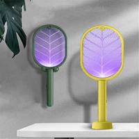 2021 new led trap mosquito killer racket 2700v electric bug zapper usb rechargeable summer fly swatter trap flies insect