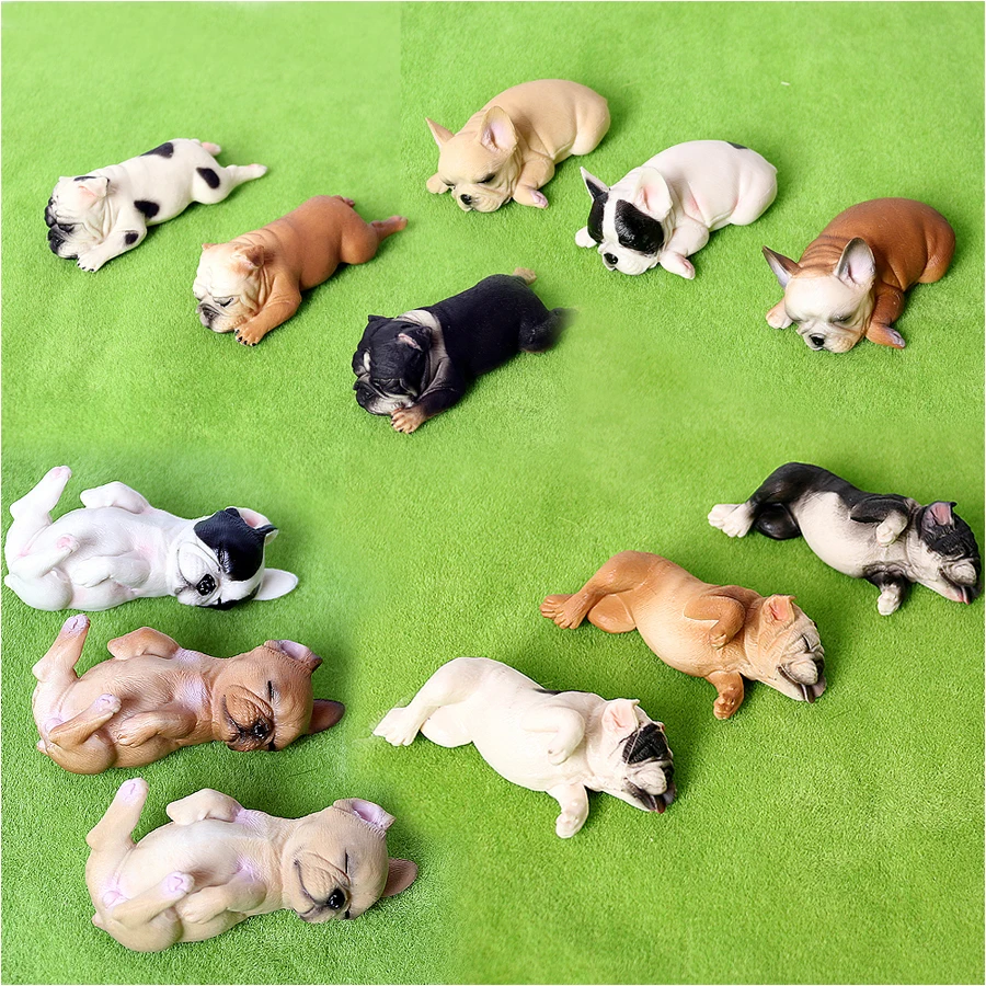 Реалистичные фигурки французского бульдога однотонные модельные Фигурки