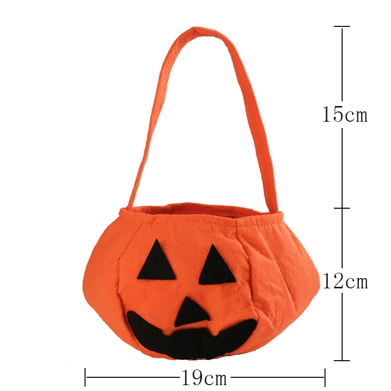 Сумка-тоут на Хэллоуин с тыквой Нетканый мешок для конфет Подарочный украшение