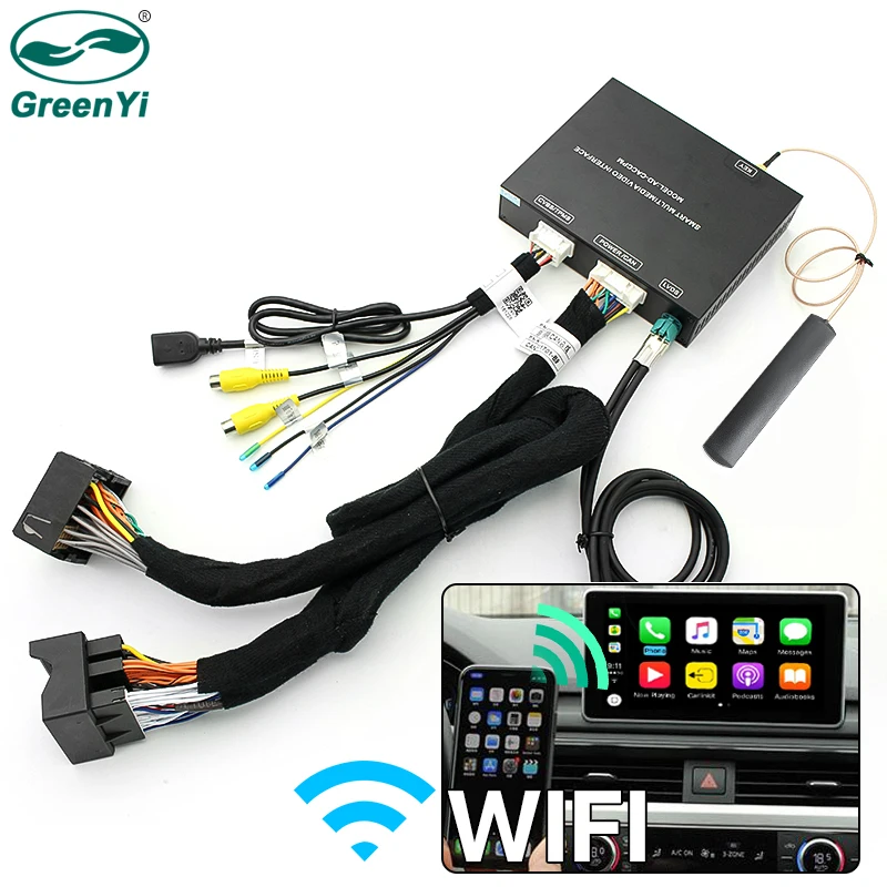 GreenYi Android Авто IOS автомобиль Apple Airplay Беспроводной CarPlay коробка для Audi A3 A4 A5 A6 Q3 Q5 Q7