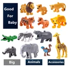 Конструктор сделай сам, фигурки животных большого размера, слон, Лев, тигр, динозавры, совместимы с фирменными блоками, игрушки для детей, подарки