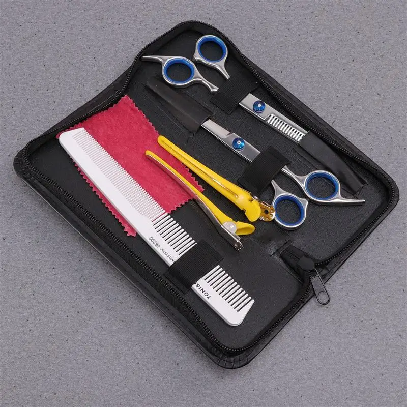 

Professional Haircut Tools Kit Scissors Comb Partition Clip Cutting Accessories Hairdressing for Home Barber Shop