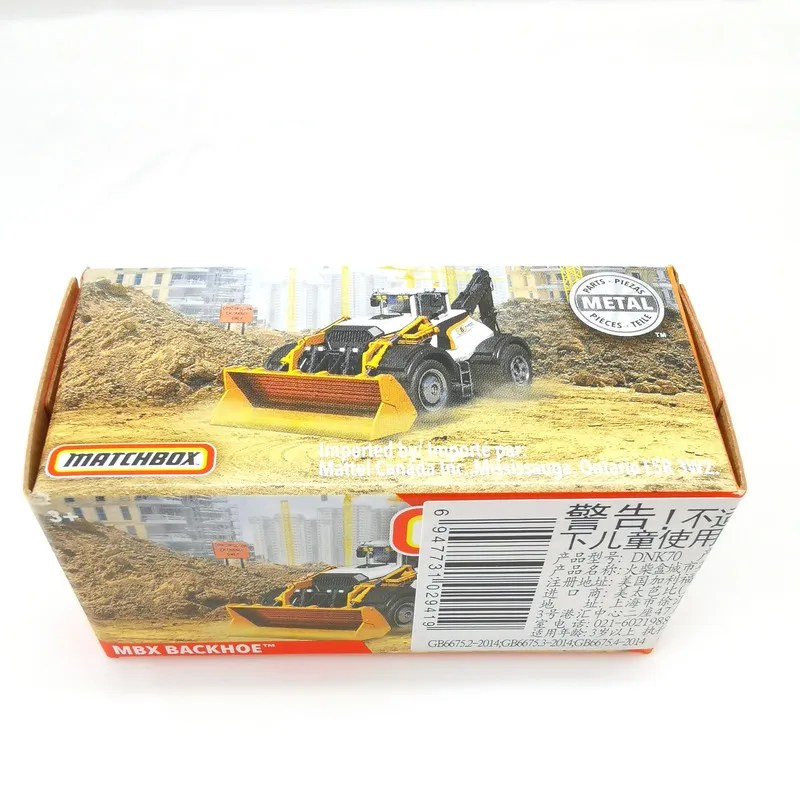 

MBX BACKHOE 2019 Matchbox Cars 1:64 Car MBX BACKHOE Metal Diecast Alloy Model Car Toy Vehicles