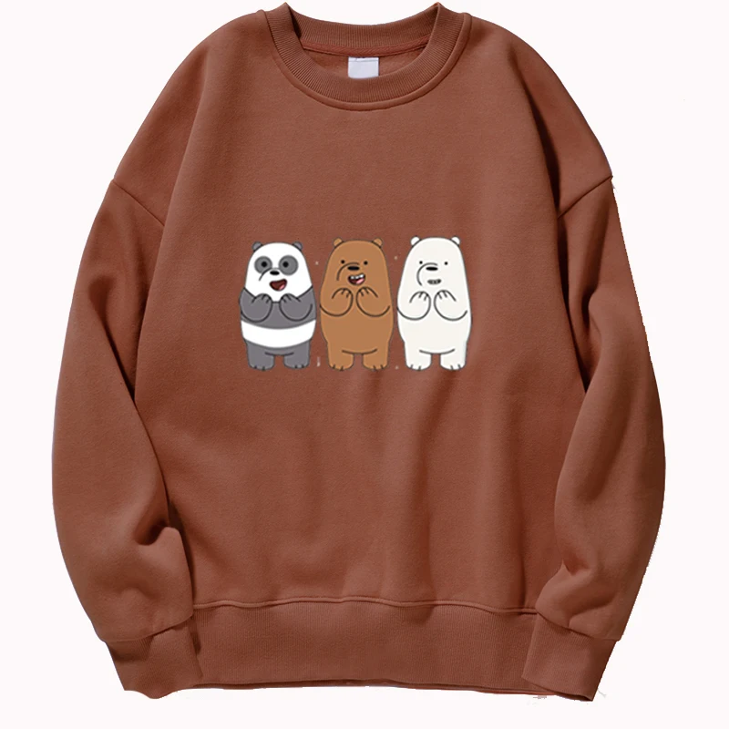 

Cute Bear Women Men Korean Style Oversized Sweatshirt Winter Sweatshirts Hoodies Pullover Harajuku Streetwear Autumn Tops Hoodie