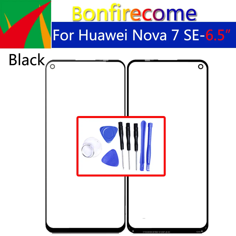 

Для Huawei Nova 7 SE 7SE Передняя ЖК-стеклянная линза для Huawei Nova7 SE CDY-AN00 Сенсорная панель внешний экран Замена стекла