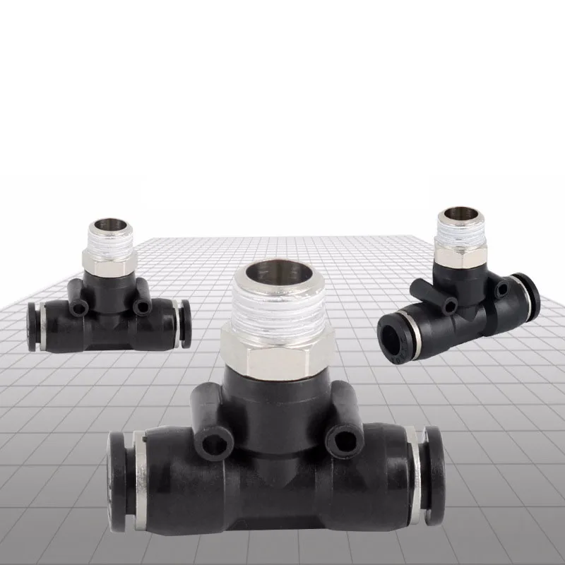 Т-образные пневматические фитинги для труб пластиковый быстроразъемный