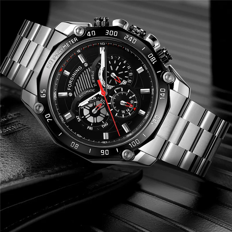 Часы наручные FORSINING Мужские механические автоматические спортивные брендовые