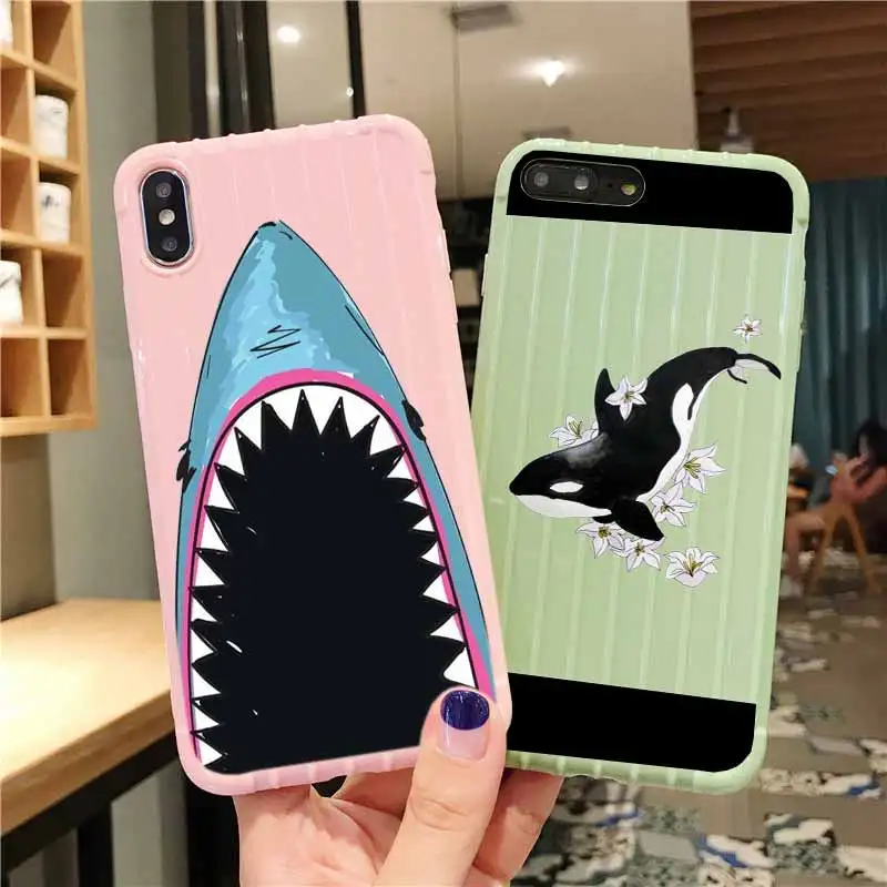 Океан рыбы акул на колесиках чемодан чехол для телефона iPhone 11 Pro Max X XS MAX 8 7 6S Plus |