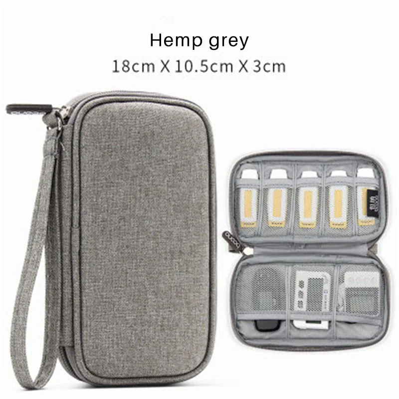 Gray Портативный мини Usb флэш-накопитель сумка U ЩИТ защитный чехол таймер power Bank сумка для хранения цифровой кабель Шнур питания Органайзер - Цвет: Gray