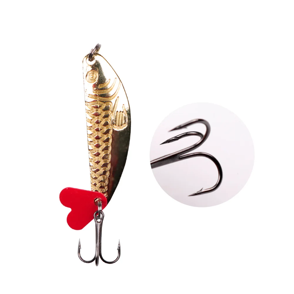 2pcs/lot 7g hard metal fishing lure biat spoon spinner bait jigging crankbait isca artificial leurre dur | Спорт и развлечения