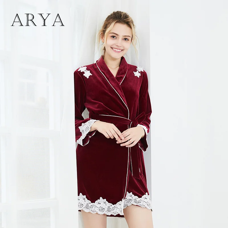 Женское зимнее бархатное платье ARYA с длинным рукавом плотное банное сексуальная