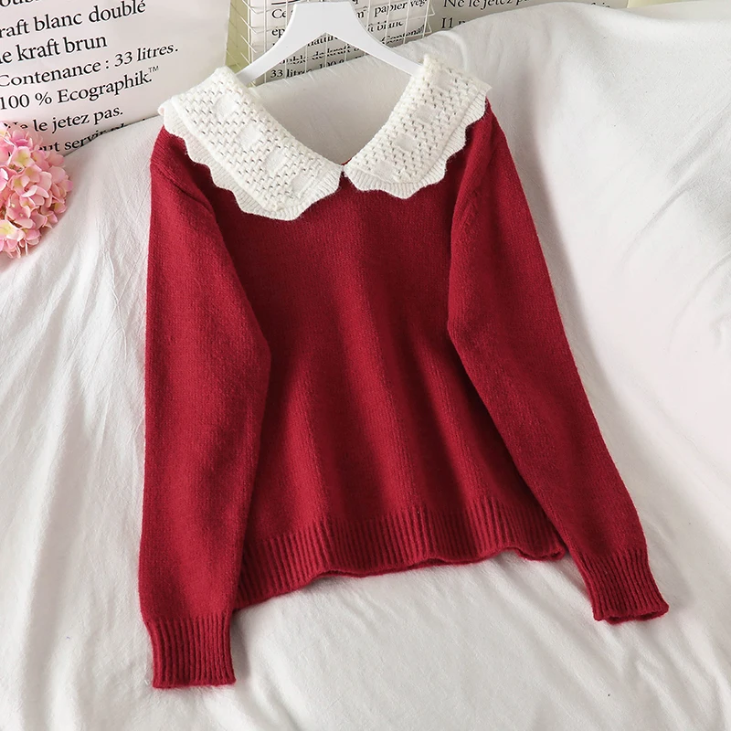

Real photo Japanese sweater women loose lazy fall 2020 sweet and cute college style jk knitted tops