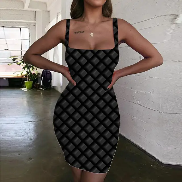 Черное Платье С Тонкими Лямками фото 15