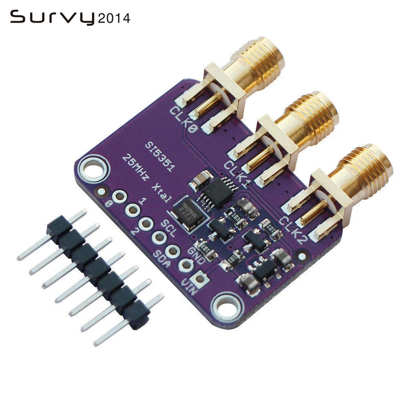 Si5351A I2C 25 МГц генератор часов Breakout Board 8 кГц до 160 для Arduino|Интегральные схемы| |