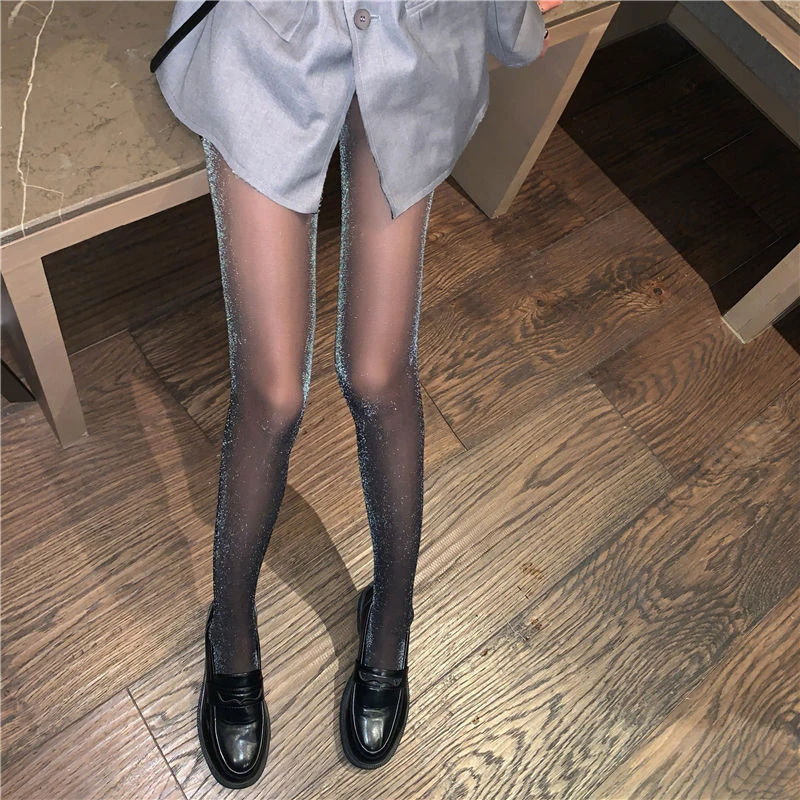 Loli Bling Tights Shiny Silk Pantyhose Cahrming Women's Underwear Glitter Bright Hosiery Woman Ladies Slim Thigh High Panty hose
