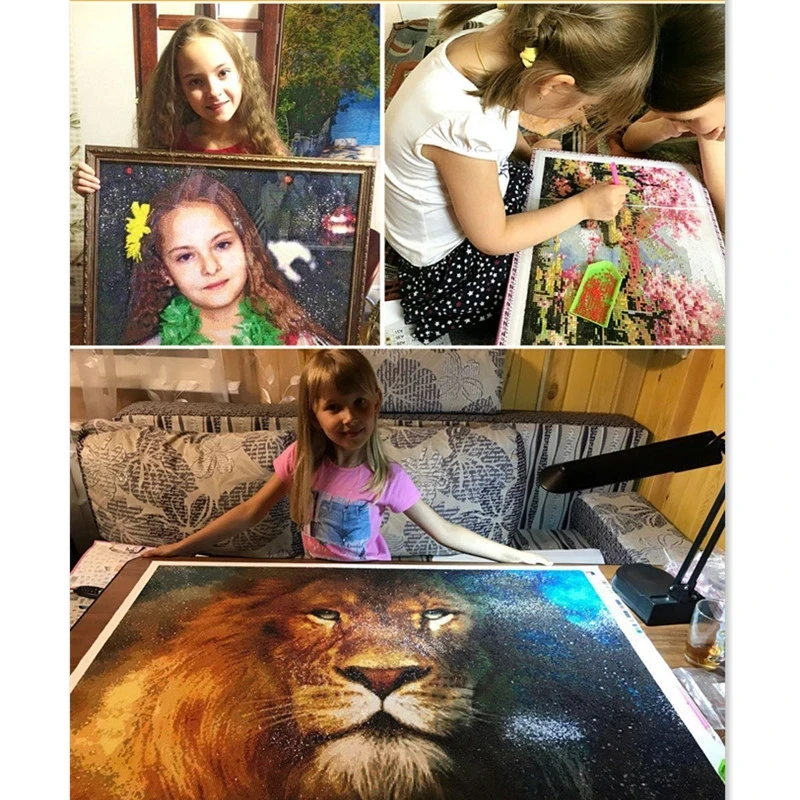 

Disney 5D DIY color castle diamond painting pink love cross embroidery mosaic embroidery home decoration wall decoration gift