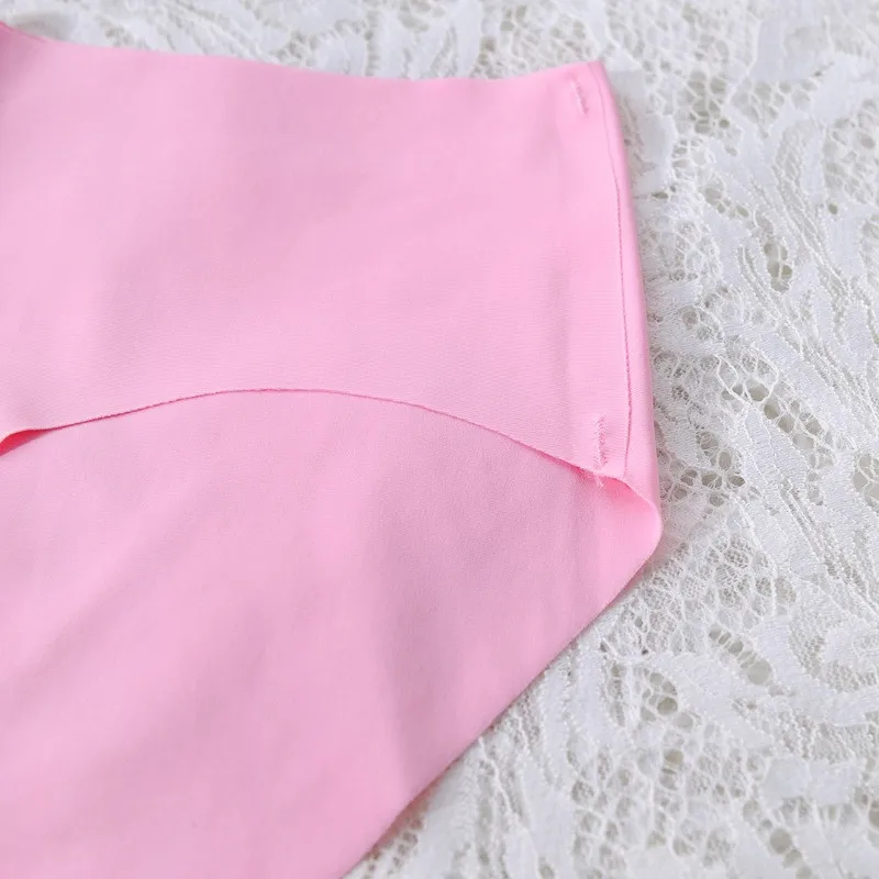 M-XL женское нижнее белье, плюс размер, низкая талия, Сексуальные Бесшовные дышащие трусики, женские и дамские одноцветные трусы
