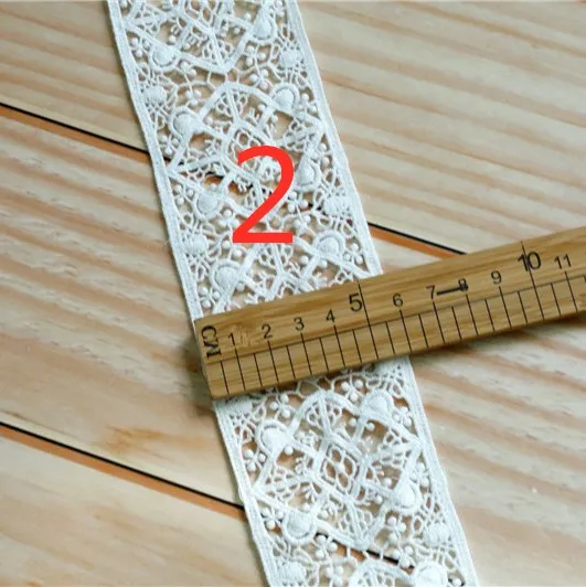 2 ярда хлопок кружево отделка Венеция Off-white Вязание крючком кружева цветочный