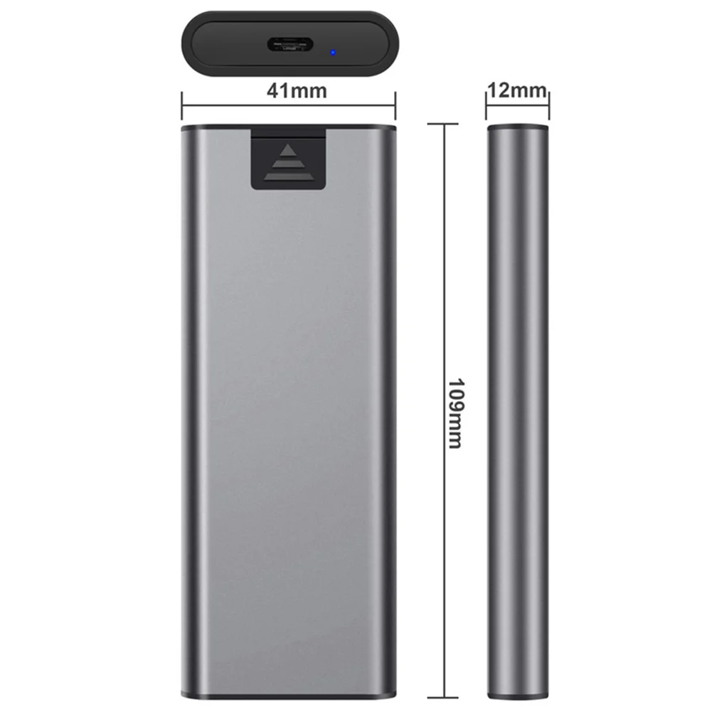

M.2 SSD Type-C Enclosure Aluminum Alloy NVME PCI-E Solid State Drive External Box Case 10Gbps SSD Box For 2242/2260/2280 SSD