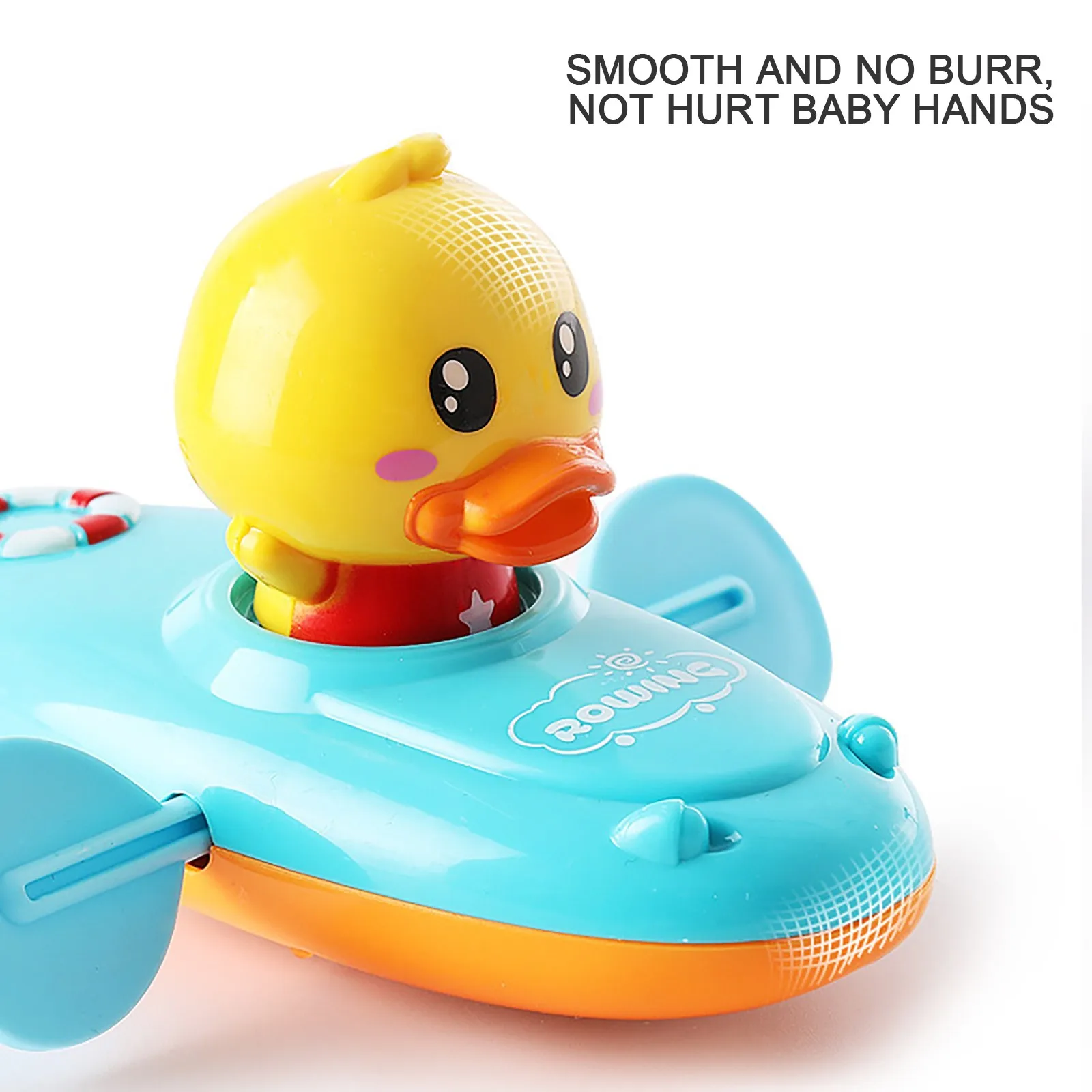 

1pc Bite-free Bathing Duck Kayak Interactive Play Water Swimming Pool Toy Gift For Baby Bathing Outdoor Water Shower Toy