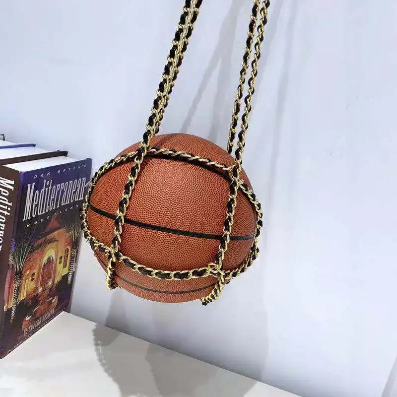 

Круглый женская сумка Баскетбол кошелек Чемодан цепи сумки на ремне для женщин кошельки-пакеты и Сумки Роскошные Дизайнерские 2020 Новый
