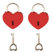 100pcslot 3038mm small mini heart love lock zinc alloy metal valentines day wish padlock for lovers diary book 10 color mixed