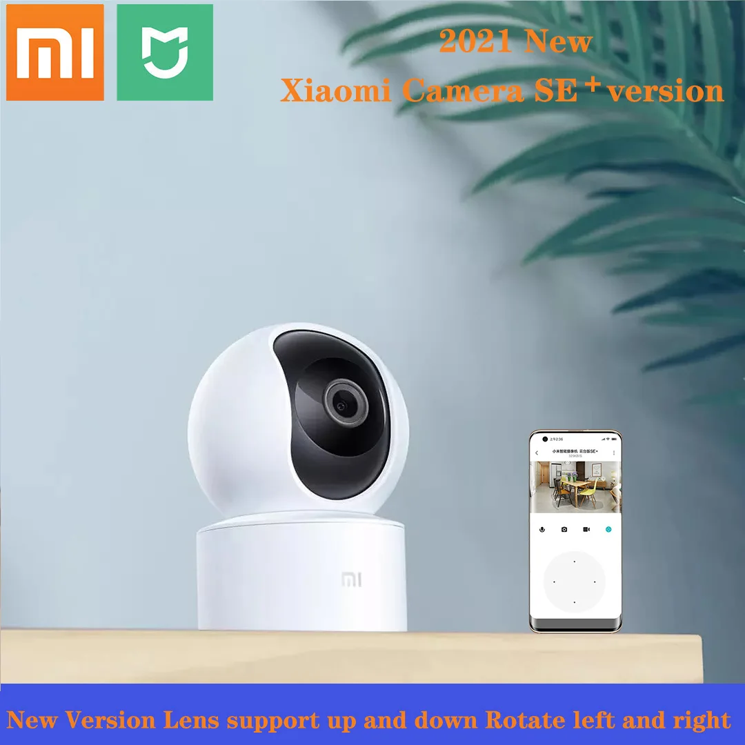 2021 xiaomi mijia 1080p inteligente se + câmera ip cam webcam filmadora 360 ângulo wi fi sem fio visão noturna ai reforçada movimento detectar