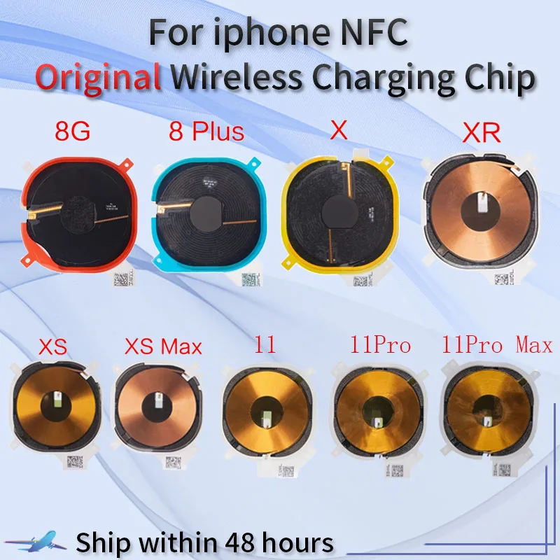Беспроводная зарядка чип катушка NFC Модуль гибкий кабель для iPhone 8 Plus X XR XS 1111Pro 11Pro