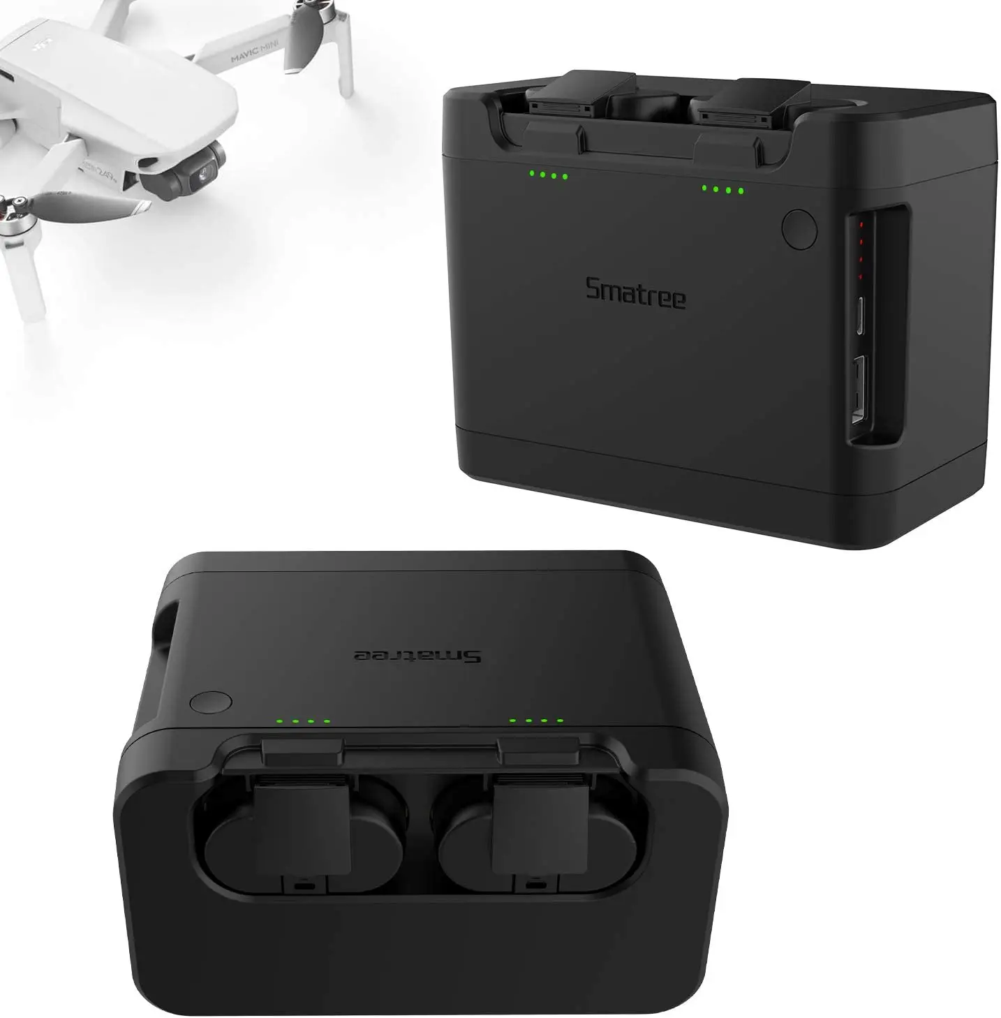 Портативная зарядная мини станция Smatree Mavic высокоскоростная док для DJI Mini Drone