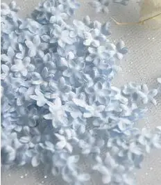 Light blue 1.2cm 100 шт/1 упаковка, атласная, 3D, прессованная, Zou, лепесток, цветок, кусок, атласная мини-лента, аксессуары для цветов RS1279 - Цвет: Light blue 1.2cm