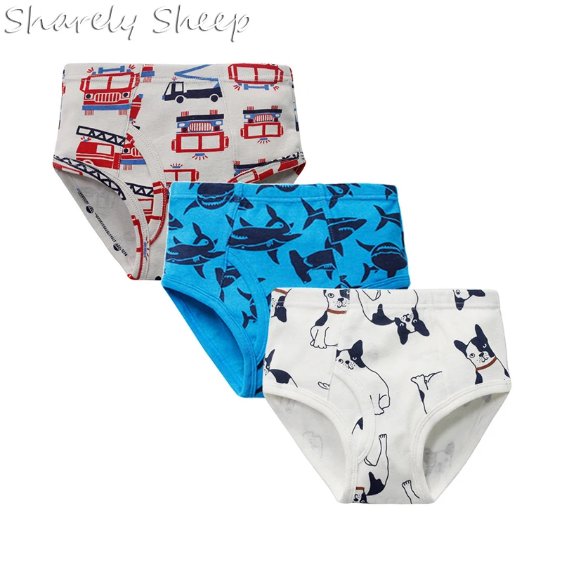 Детские хлопковые трусы для мальчиков с динозавром нижнее белье маленьких 100%